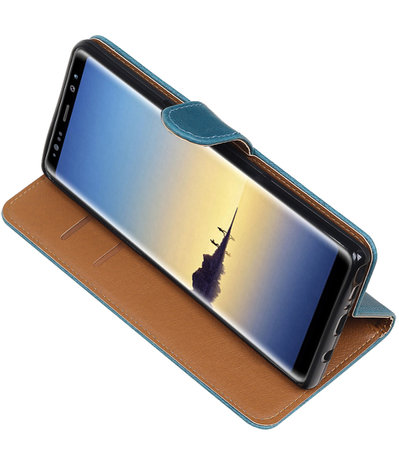 Samsung Galaxy Note 8 Pull-Up booktype hoesje blauw