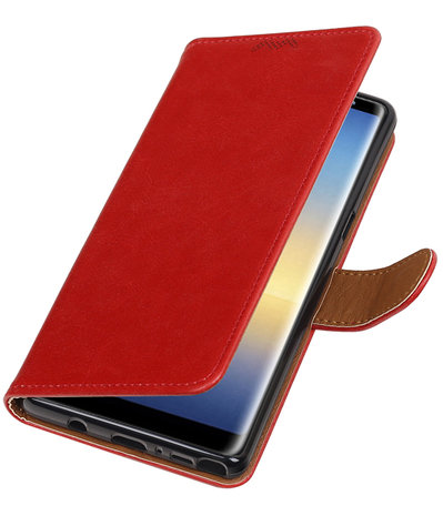 Samsung Galaxy Note 8 Pull-Up booktype hoesje rood