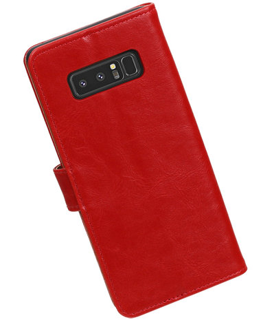 Samsung Galaxy Note 8 Pull-Up booktype hoesje rood