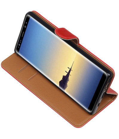 Samsung Galaxy Note 8 Pull-Up booktype hoesje rood