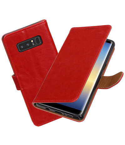 Samsung Galaxy Note 8 Pull-Up booktype hoesje rood