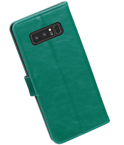 Samsung Galaxy Note 8 Pull-Up booktype hoesje groen