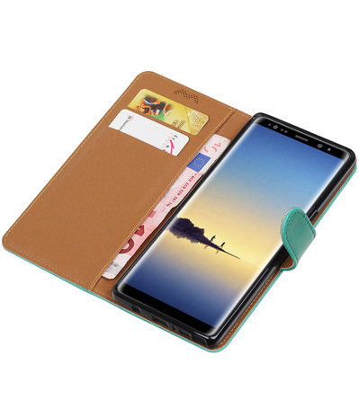 Hoesje voor Samsung Galaxy Note 8 Pull-Up booktype groen