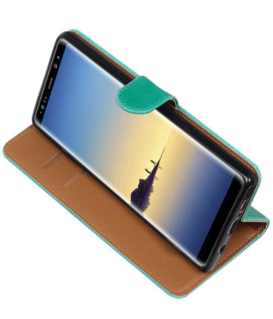 Samsung Galaxy Note 8 Pull-Up booktype hoesje groen