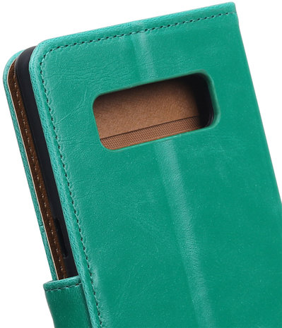 Samsung Galaxy Note 8 Pull-Up booktype hoesje groen