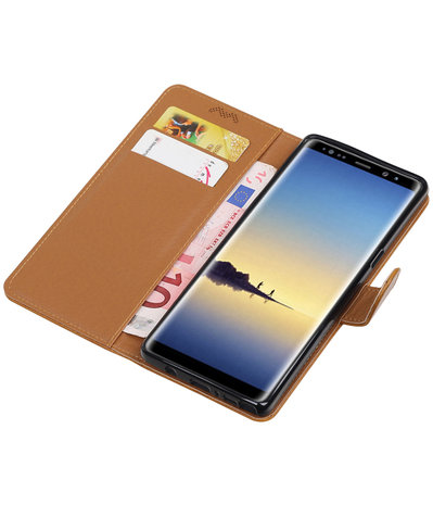 Samsung Galaxy Note 8 Pull-Up booktype hoesje bruin