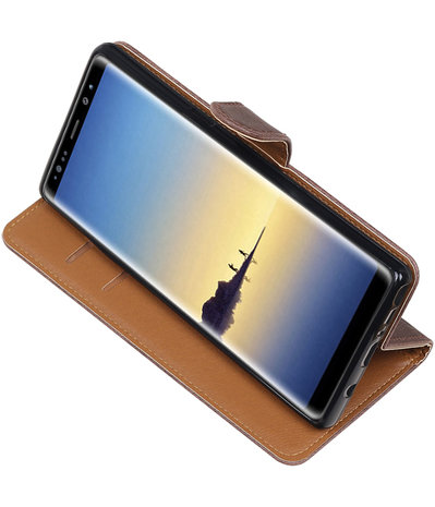 Samsung Galaxy Note 8 Pull-Up booktype hoesje mocca