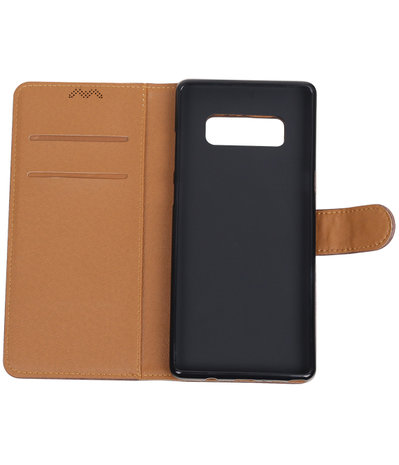 Samsung Galaxy Note 8 Pull-Up booktype hoesje mocca