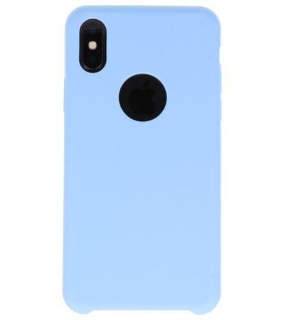 Apple iPhone X Premium TPU back case hoesje Licht Blauw