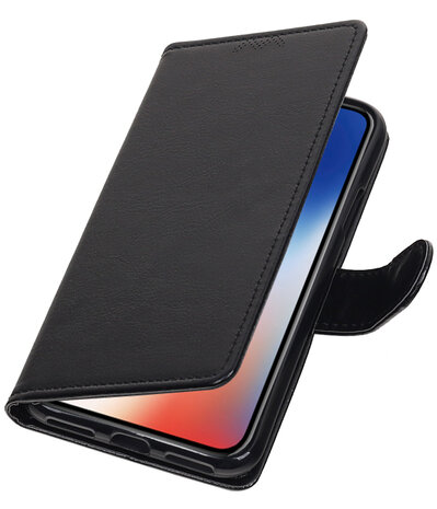 Zwart Portemonnee booktype hoesje Apple iPhone X