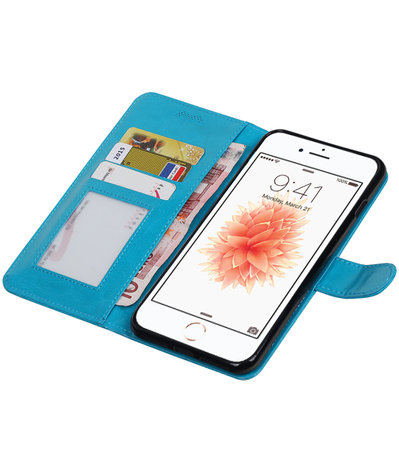 Turquoise Portemonnee booktype hoesje Apple iPhone 7 Plus / 8 Plus