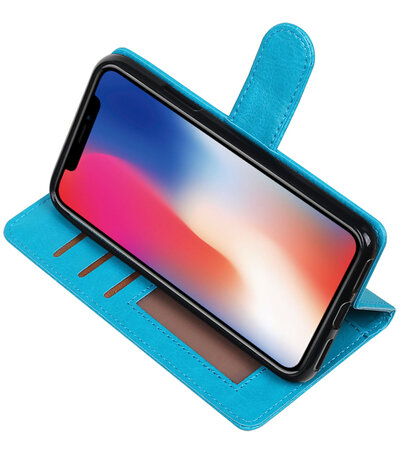 Turquoise Portemonnee booktype hoesje Apple iPhone X