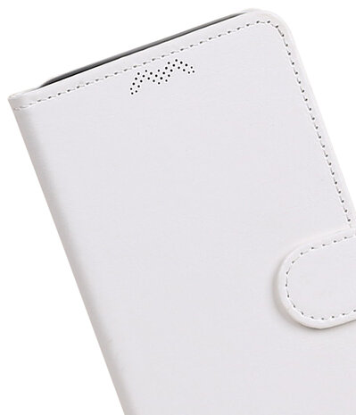 Wit Portemonnee booktype hoesje Motorola Moto C
