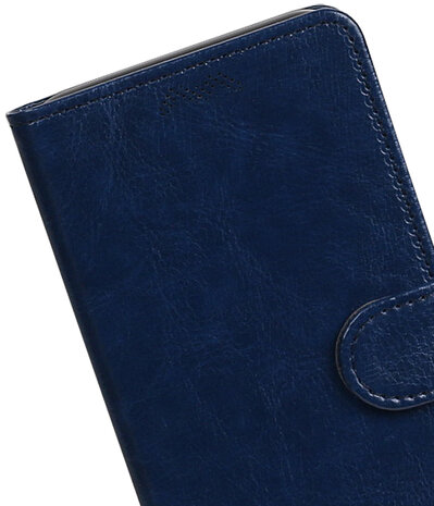 Donker Blauw Portemonnee booktype Hoesje voor Huawei Y7 / Y7 Prime
