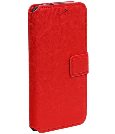 Rood Motorola Moto E4 TPU wallet case booktype hoesje HM Book