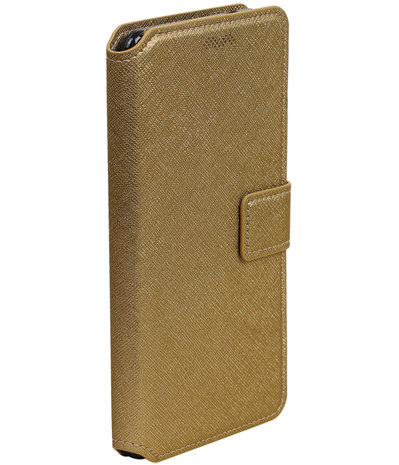 Goud Nokia 8 TPU wallet case booktype hoesje HM Book