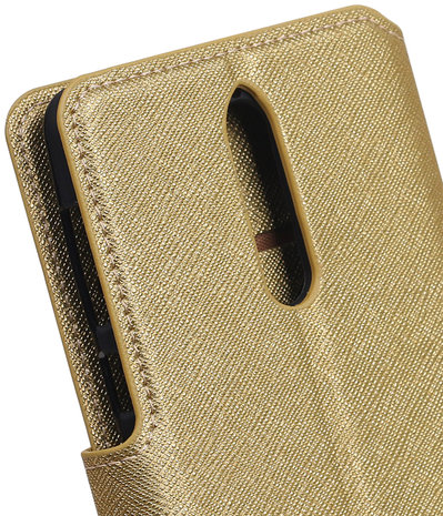 Goud Nokia 8 TPU wallet case booktype hoesje HM Book