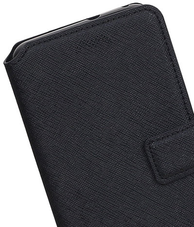 Zwart Huawei P10 Lite TPU wallet case booktype hoesje HM Book