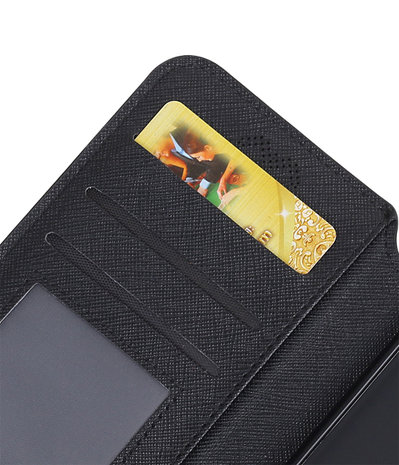 Zwart Motorola Moto G5s Plus TPU wallet case booktype hoesje HM Book