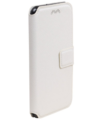 Wit Hoesje voor Apple iPhone X TPU wallet case booktype HM Book