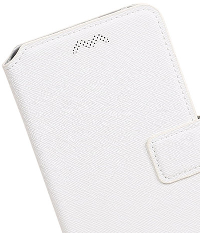 Wit Hoesje voor Apple iPhone X TPU wallet case booktype HM Book