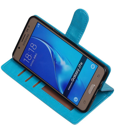 Turquoise Portemonnee booktype Hoesje voor Samsung Galaxy J7 2017 / Pro