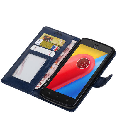 Wit Portemonnee booktype hoesje Motorola Moto C