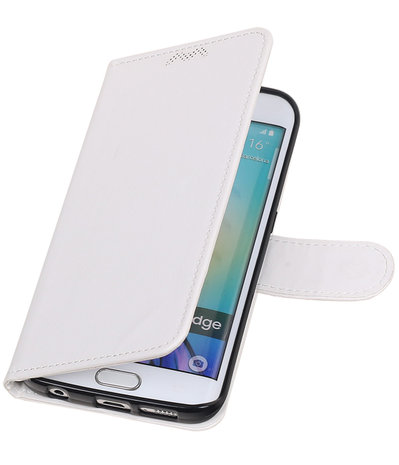 Wit Portemonnee booktype hoesje Samsung Galaxy S6 Edge G925F