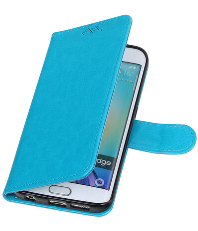Turquoise Portemonnee booktype hoesje Samsung Galaxy S6 Edge G925F