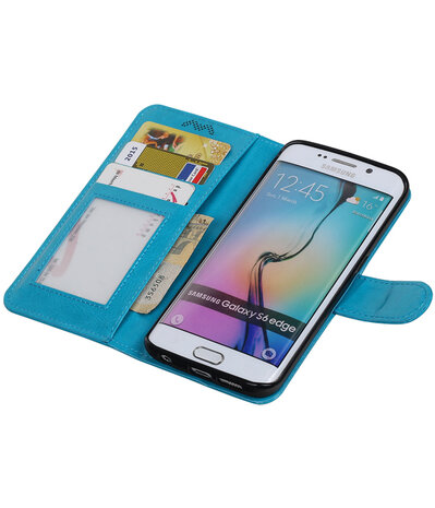 Turquoise Portemonnee booktype hoesje Samsung Galaxy S6 Edge G925F