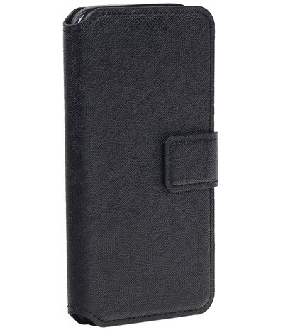 Zwart Samsung Galaxy A3 2017 TPU wallet case booktype hoesje HM Book