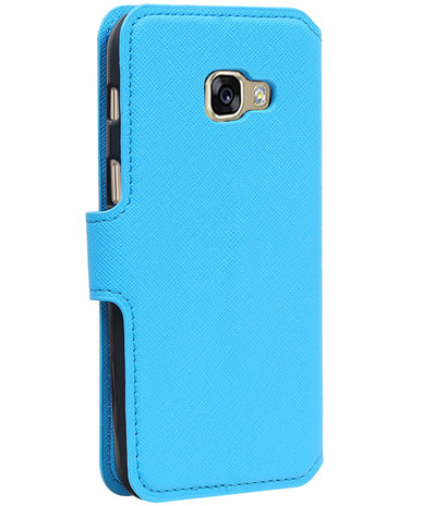 Blauw Samsung Galaxy A3 2017 TPU wallet case booktype hoesje HM Book