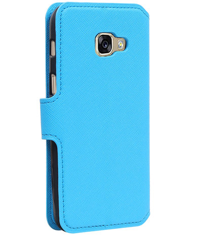 Blauw Samsung Galaxy A3 2017 TPU wallet case booktype hoesje HM Book