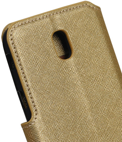 Goud Hoesje voor Huawei Y5 / Y6 2017 TPU wallet case booktype HM Book