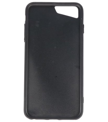 Apple iPhone 7 Plus / 8 Plus Stand TPU back case hoesje Zwart