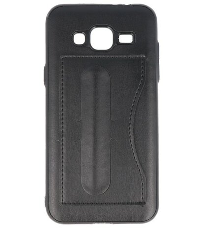 Samsung Galaxy J3 2016 Stand TPU back case hoesje Zwart