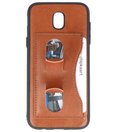 Samsung Galaxy J5 2017 Stand TPU back case hoesje Bruin