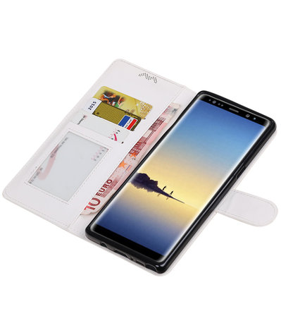 Wit Portemonnee booktype hoesje Samsung Galaxy Note 8