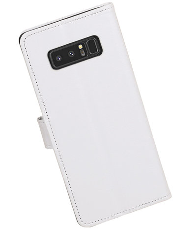 Wit Portemonnee booktype hoesje Samsung Galaxy Note 8