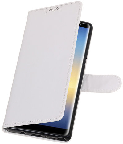 Wit Portemonnee booktype hoesje Samsung Galaxy Note 8