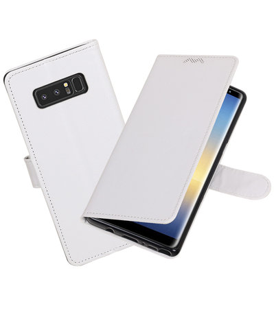 Wit Portemonnee booktype hoesje Samsung Galaxy Note 8