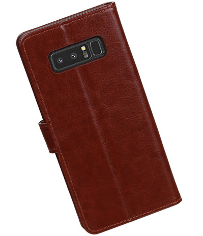 Bruin Portemonnee booktype hoesje Samsung Galaxy Note 8