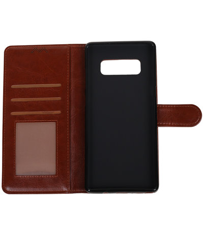 Bruin Portemonnee booktype hoesje Samsung Galaxy Note 8