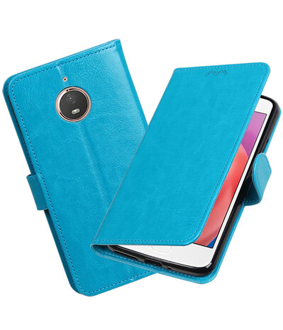 Turquoise Portemonnee booktype hoesje Motorola Moto E4 Plus