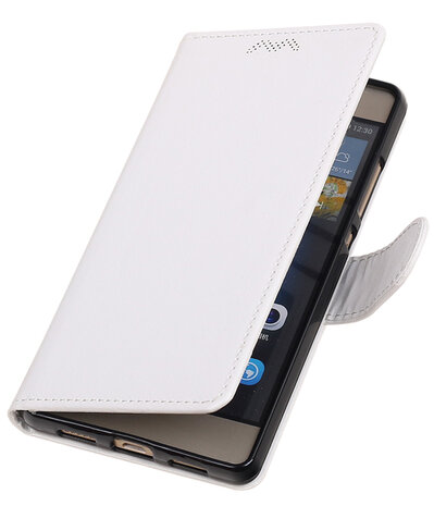 Wit Portemonnee booktype hoesje Huawei P8 Lite