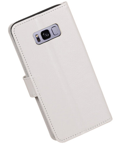 Wit Portemonnee booktype hoesje Samsung Galaxy S8+ plus