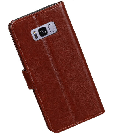 Bruin Portemonnee booktype hoesje Samsung Galaxy S8+ plus