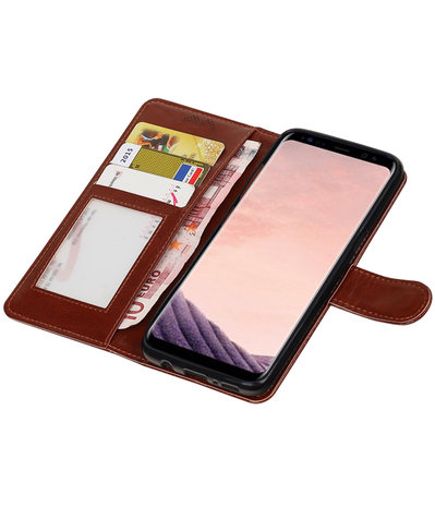 Bruin Portemonnee booktype hoesje Samsung Galaxy S8+ plus