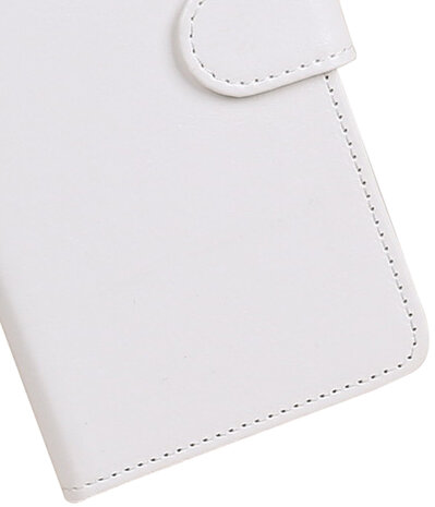 Wit Portemonnee booktype Hoesje voor Huawei Y5 II / Y6 II Compact
