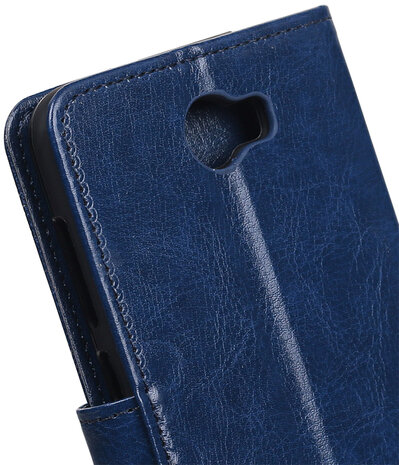 Donker Blauw Portemonnee booktype hoesje Huawei Y5 II